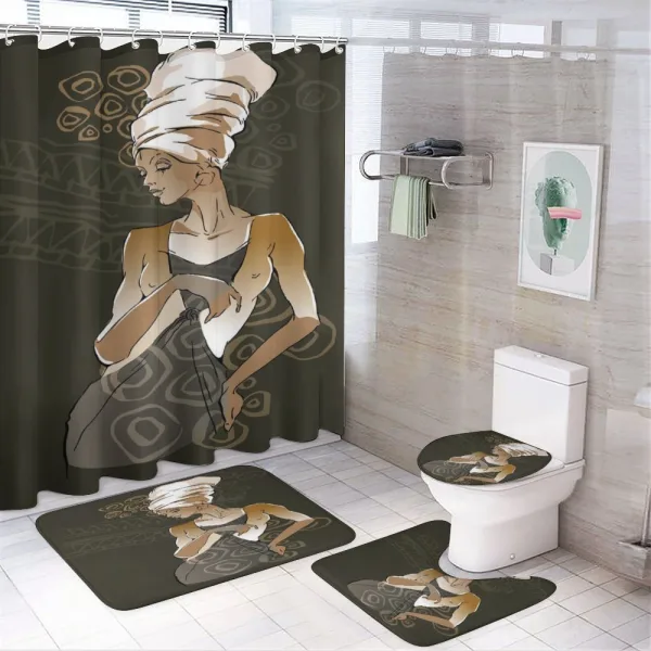 Doodles on a shower curtain
