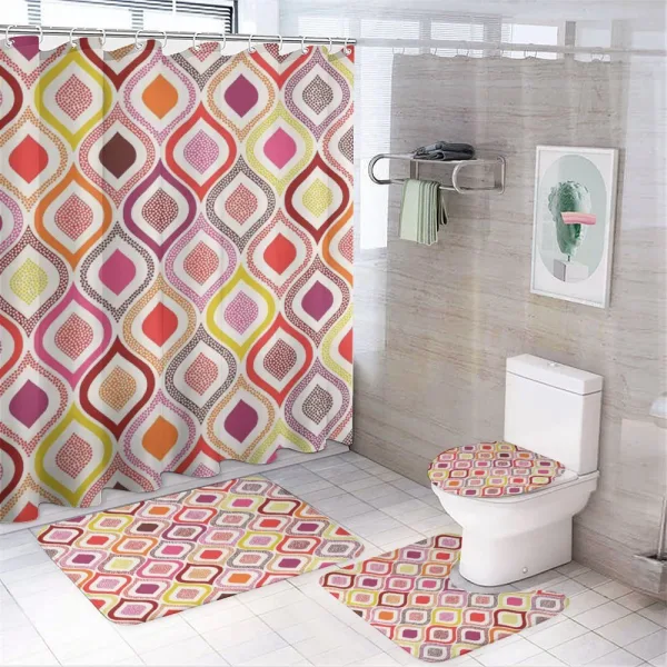 Dots with Doodle on a shower curtain