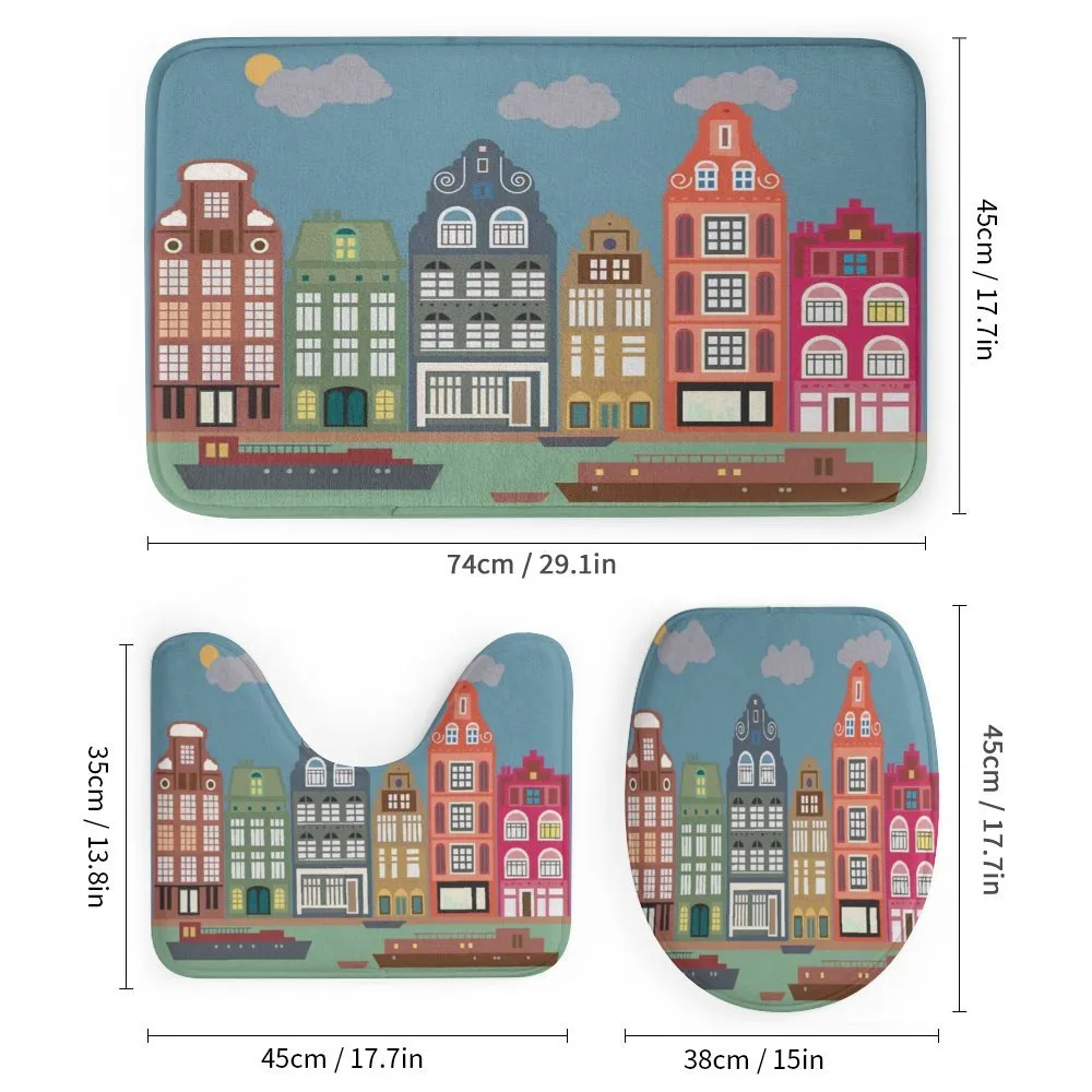 European Houses and Ships — Detail 1