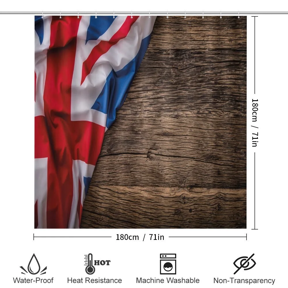 Flag on Oak Board — Detail 2