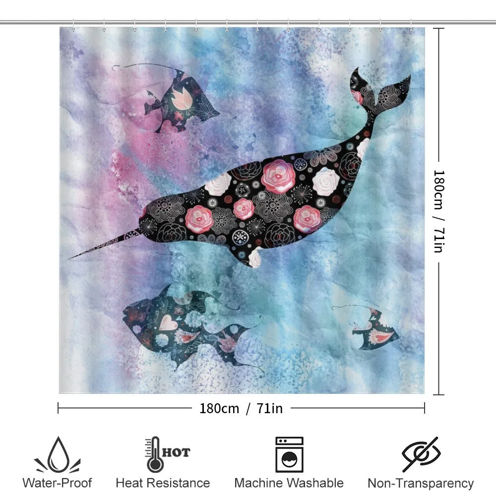 Floral Whale and Fish — Detail 2