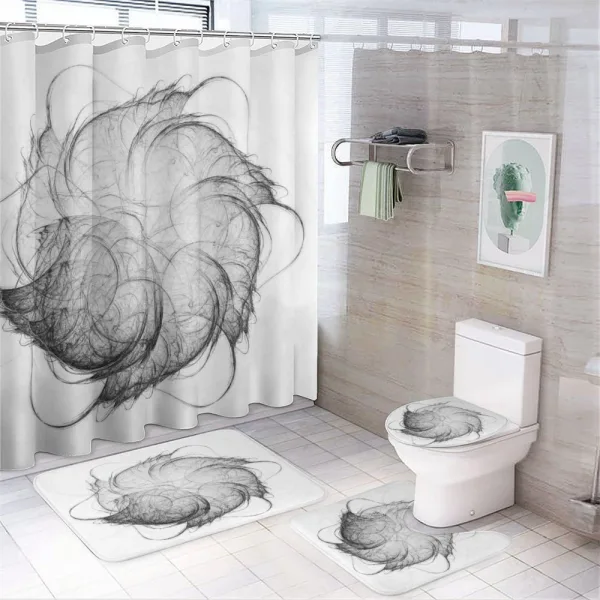 Futuristic Forms Image on a shower curtain