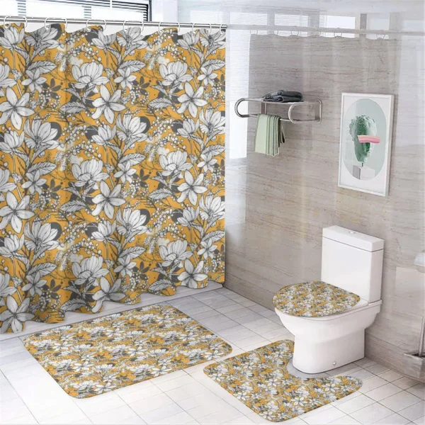 Hibiscus Exotic Beach on a shower curtain
