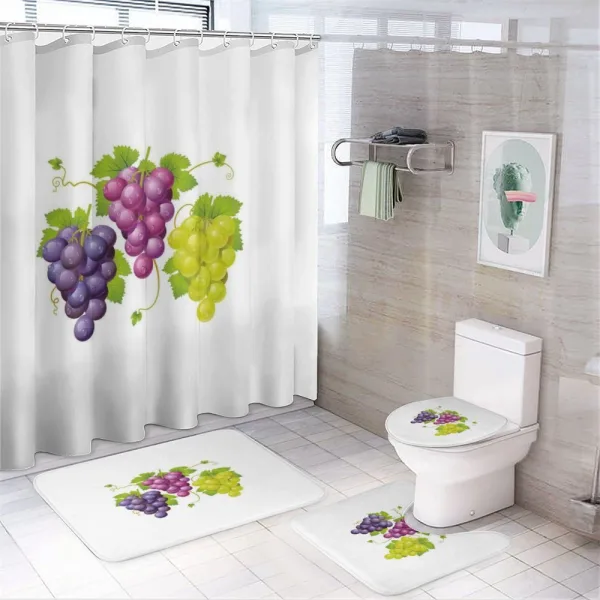 Ivy Burgundy Region on a shower curtain
