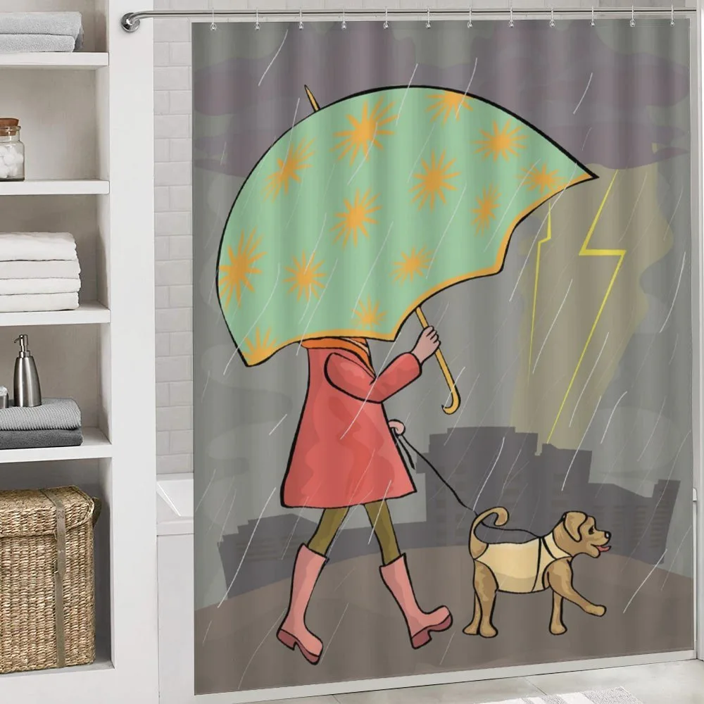 Lady Walking with Dog — Detail 4