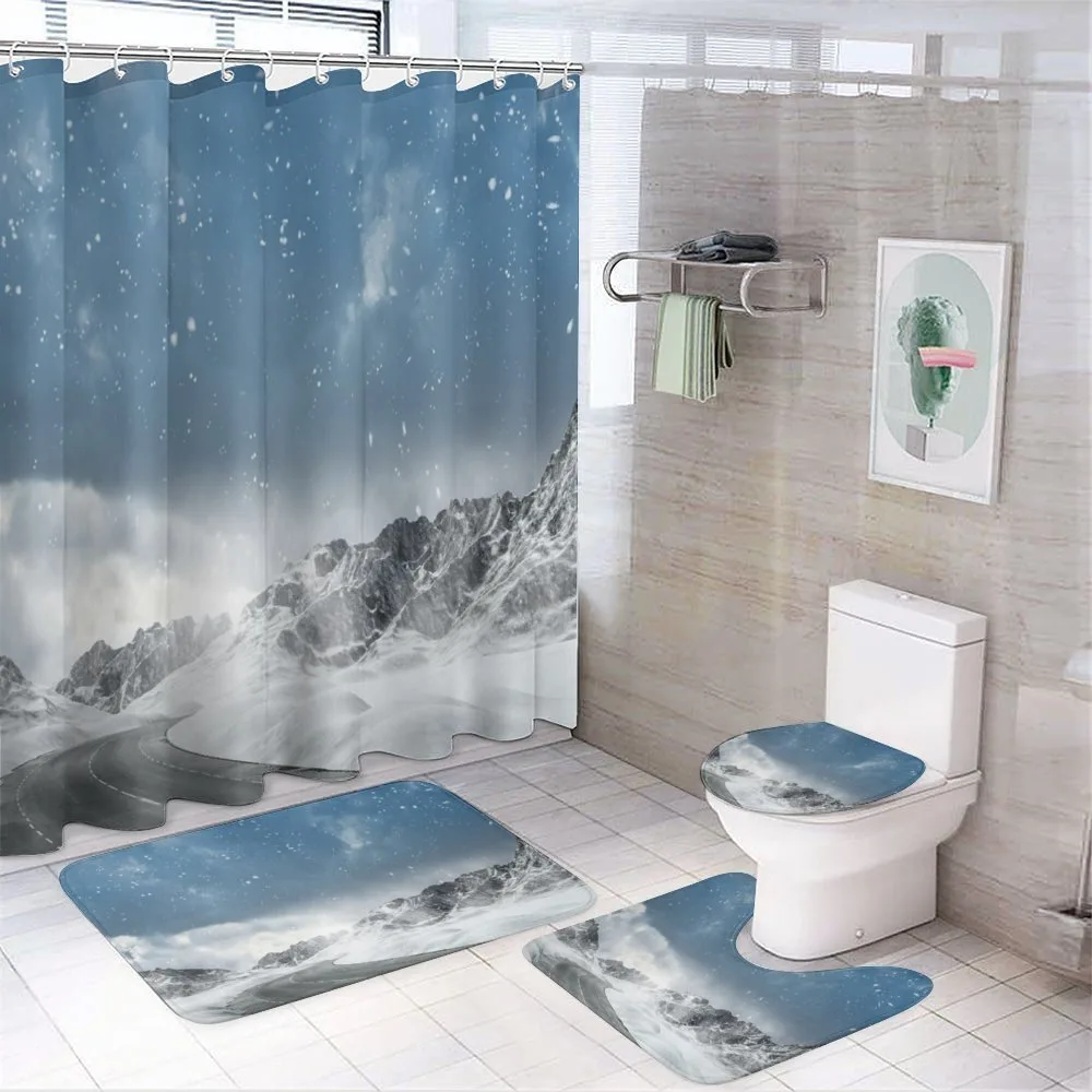 Mountains Snowy Road — Your design
