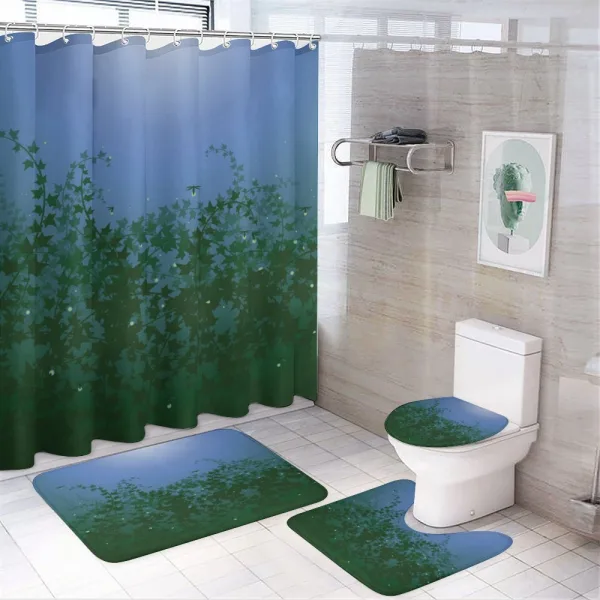 Nature Forest Spring Image on a shower curtain
