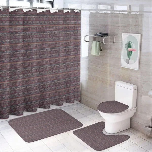 Ornate Arrows Triangles on a shower curtain