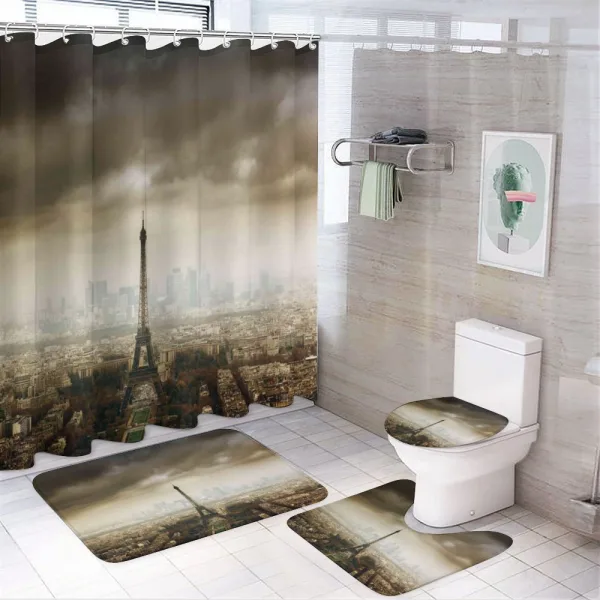Paris Skyline City on a shower curtain