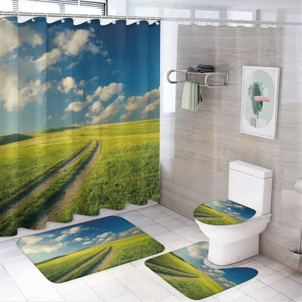 Spring Rural Country on a shower curtain