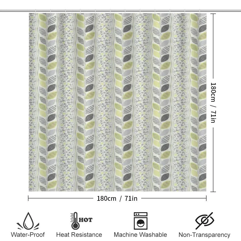 Stripes Sketched Leaves — Detail 2