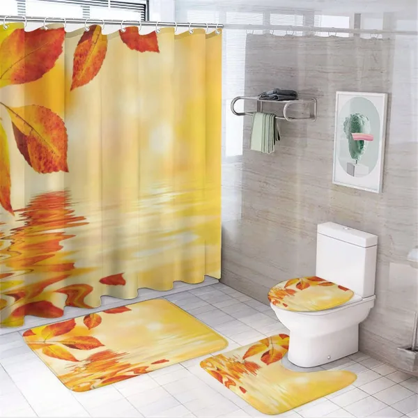 Sun View Leaves on a shower curtain