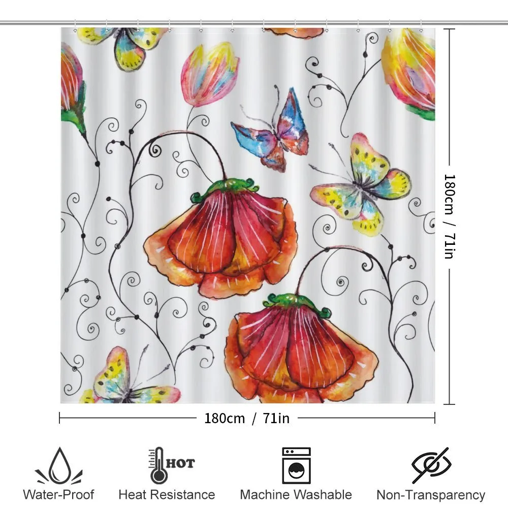 Swirled Flowers Flamingo — Detail 2