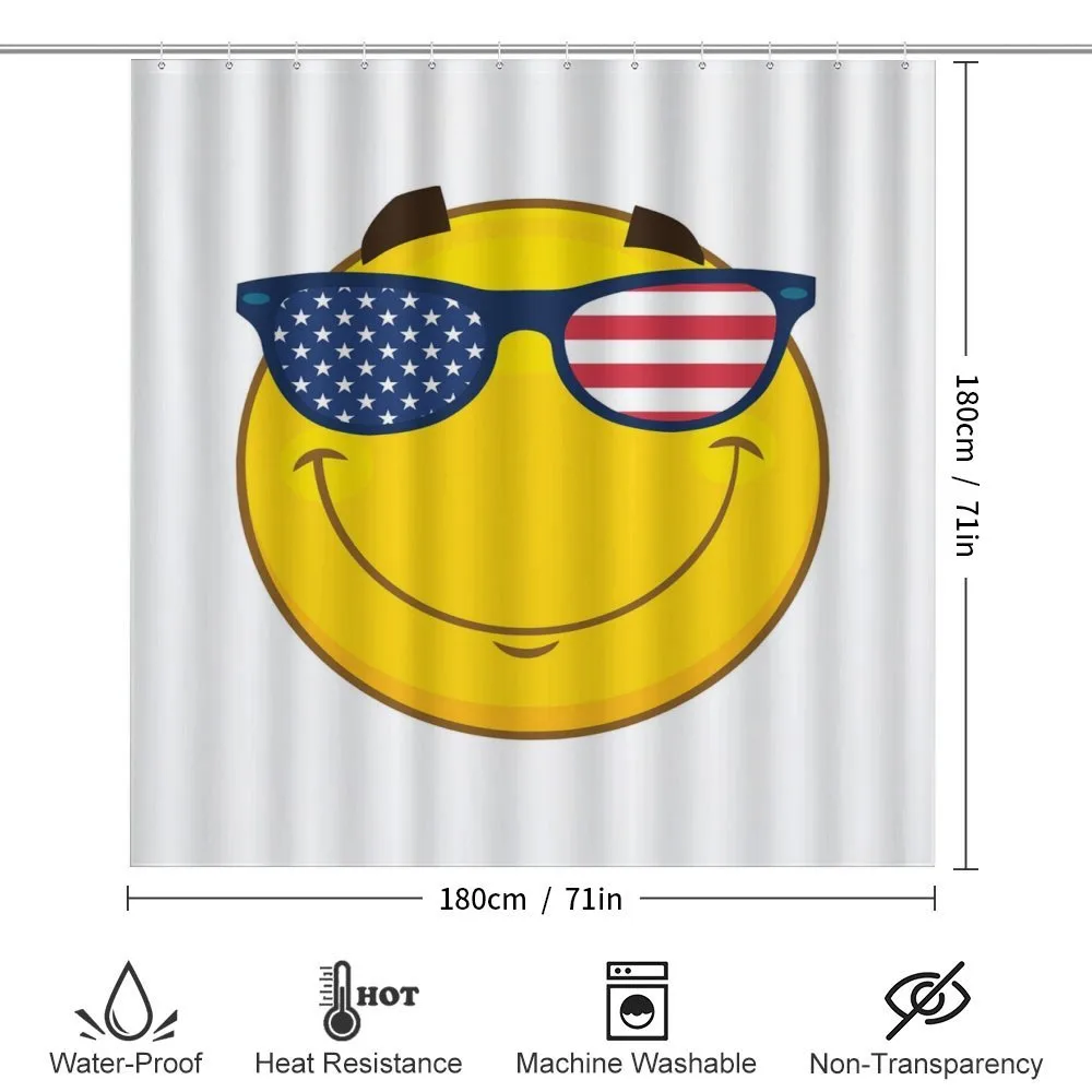 USA-Themed Emoji Sun Face — Detail 2