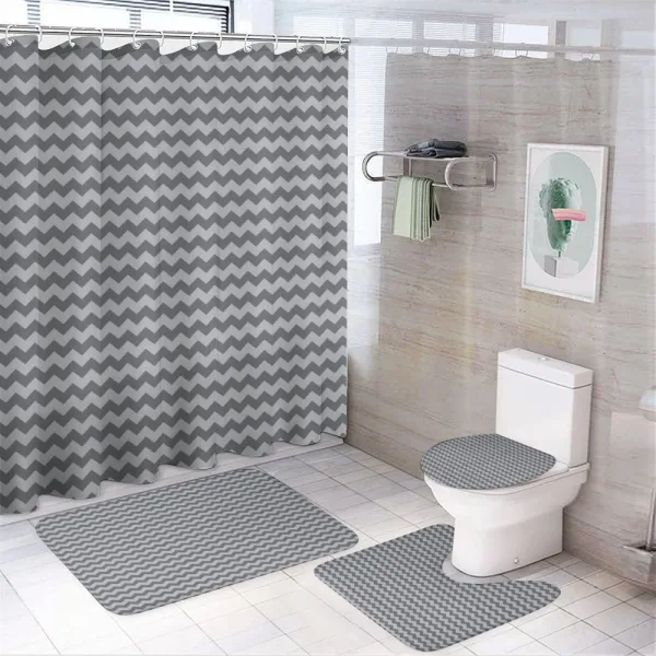 Various Angles Retro on a shower curtain