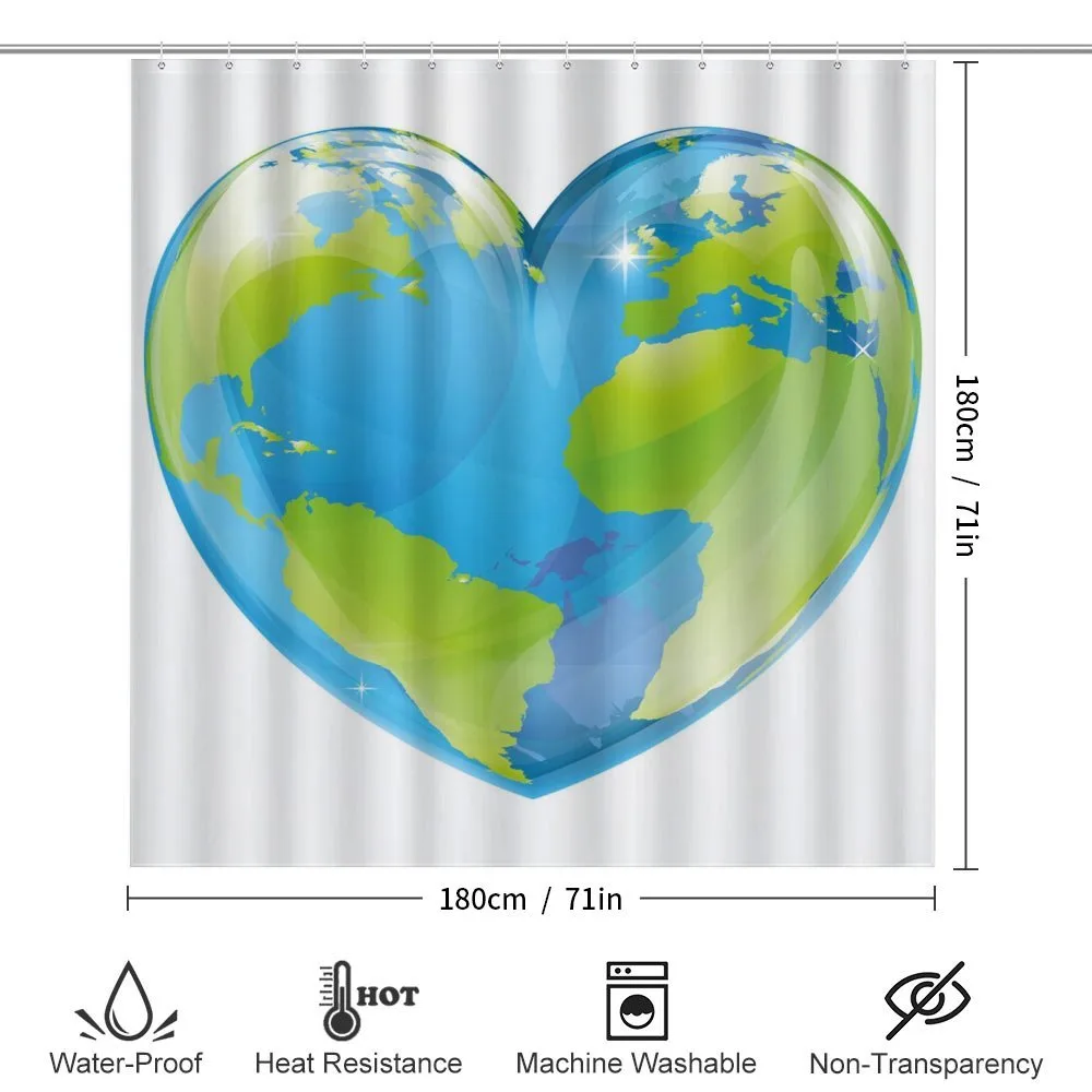 Vibrant Globe Heart Shape — Detail 2