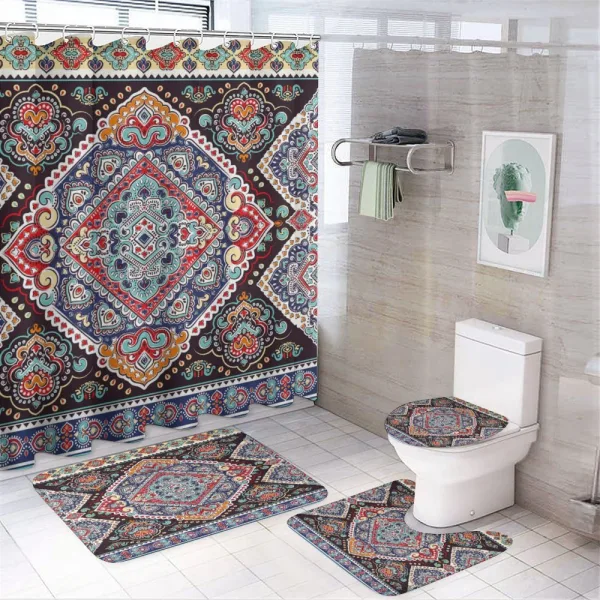 Vibrant Vintage Bohemian on a shower curtain