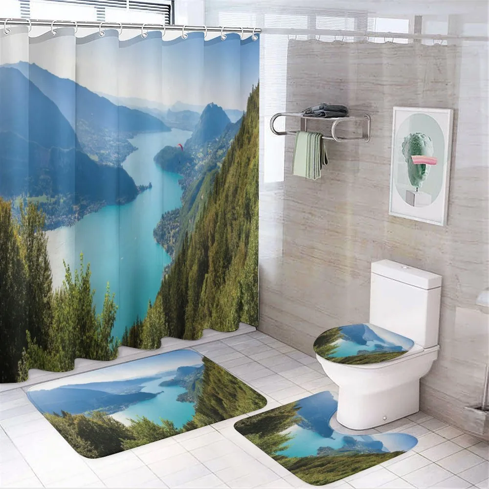 Aerial Annecy Lake Pine — Your design