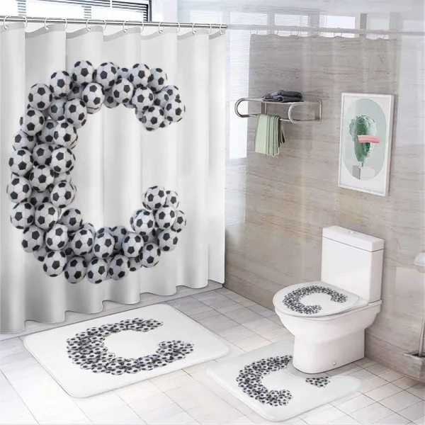 Alphabet Sign Design on a shower curtain