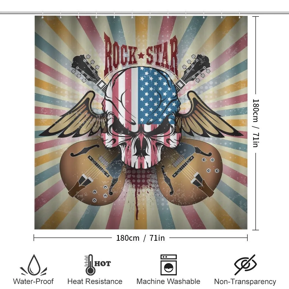 Angry Skull America Flag — Detail 2