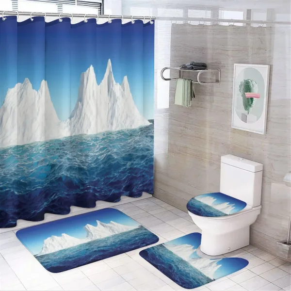 Antarctic Scene in Ocean on a shower curtain