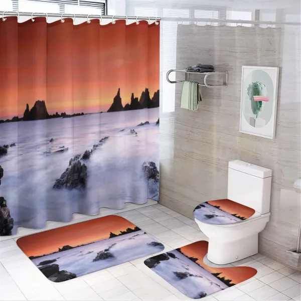 Exotic Ocean Dreamy Sky on a shower curtain