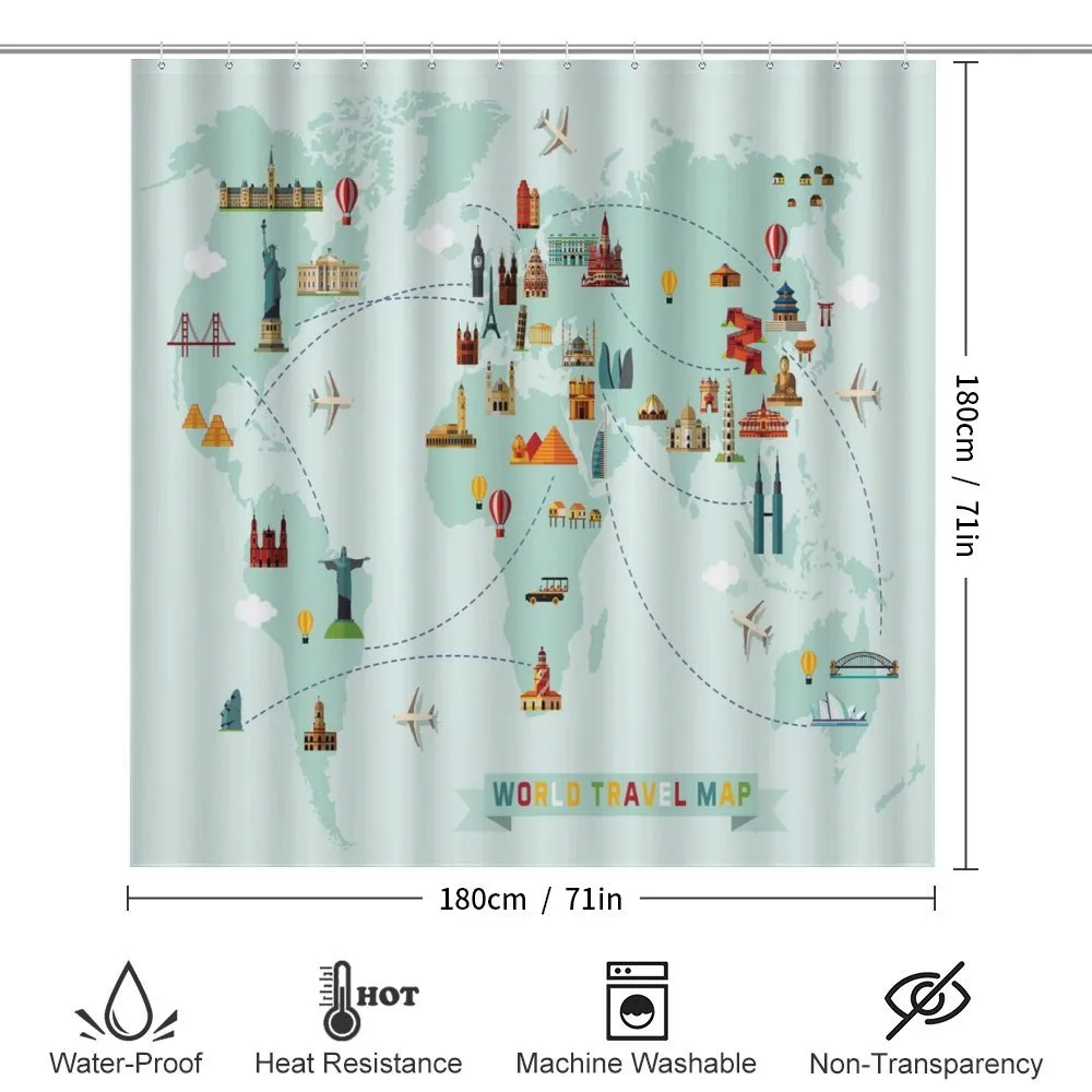Famous World Travel Map — Detail 2