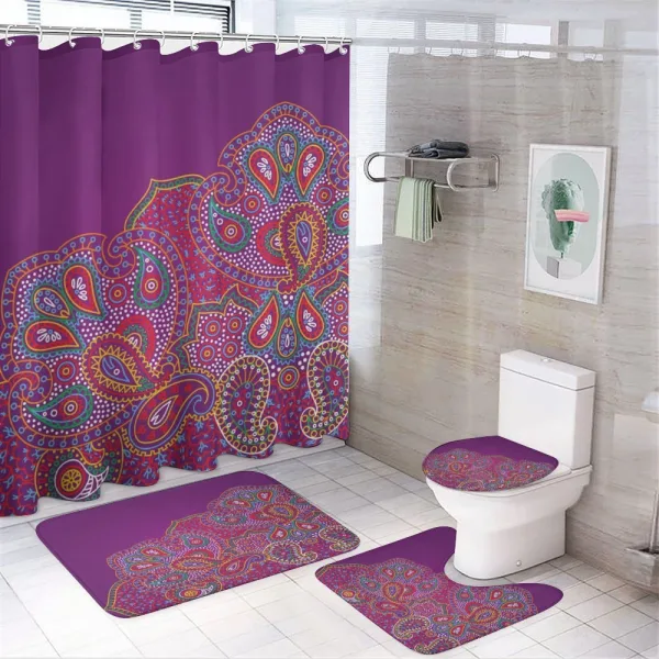 Floral Paisley Art on a shower curtain