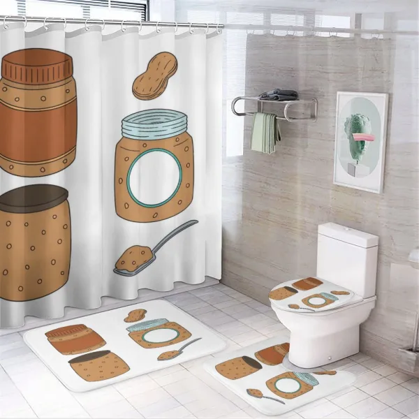 Food in a Jar Pattern on a shower curtain