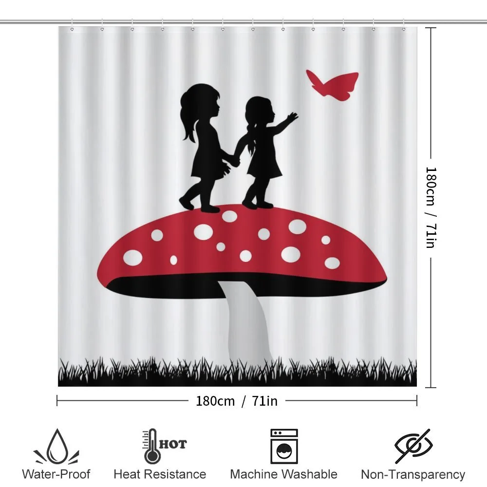 Little Girls on Toadstool — Detail 2