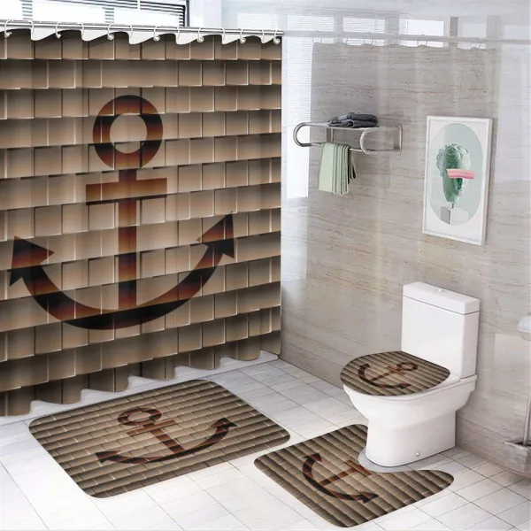 Marine Anchor Square on a shower curtain