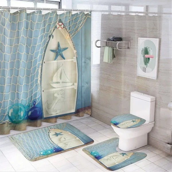 Marine Starfish on a shower curtain