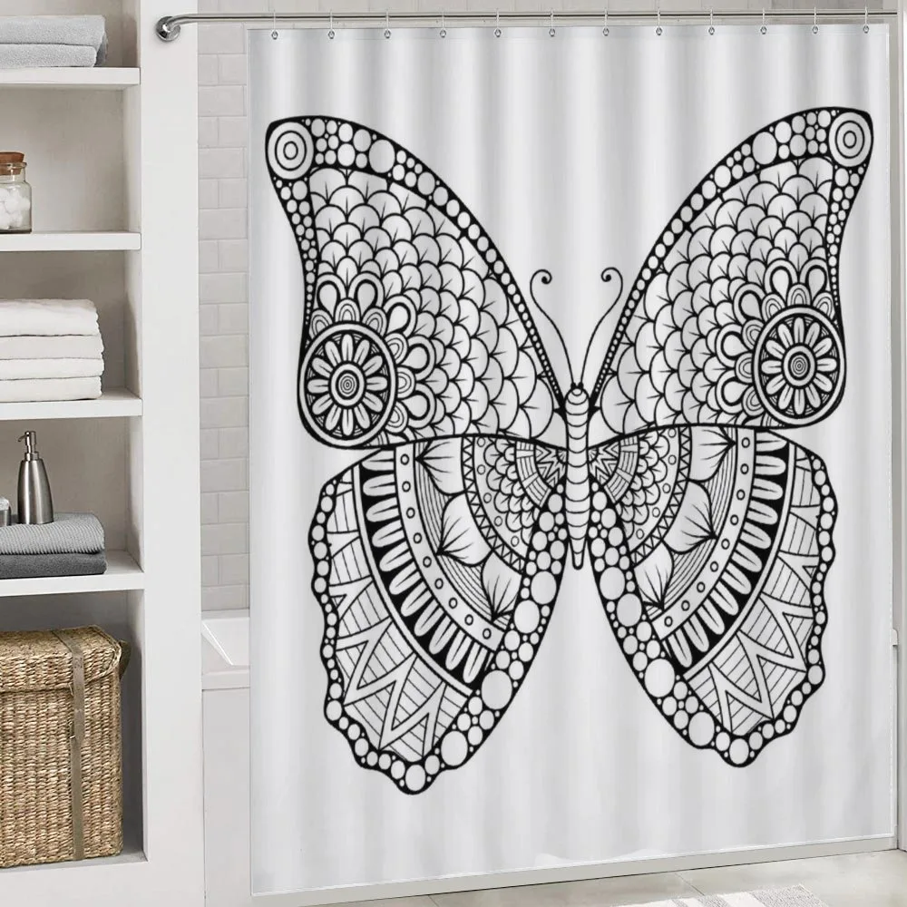 Monochrome Butterfly Graphic — Detail 4