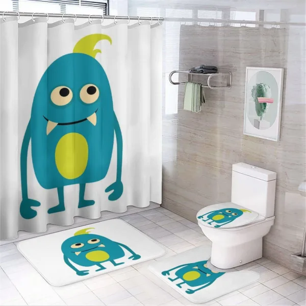 Monster Halloween Character on a shower curtain