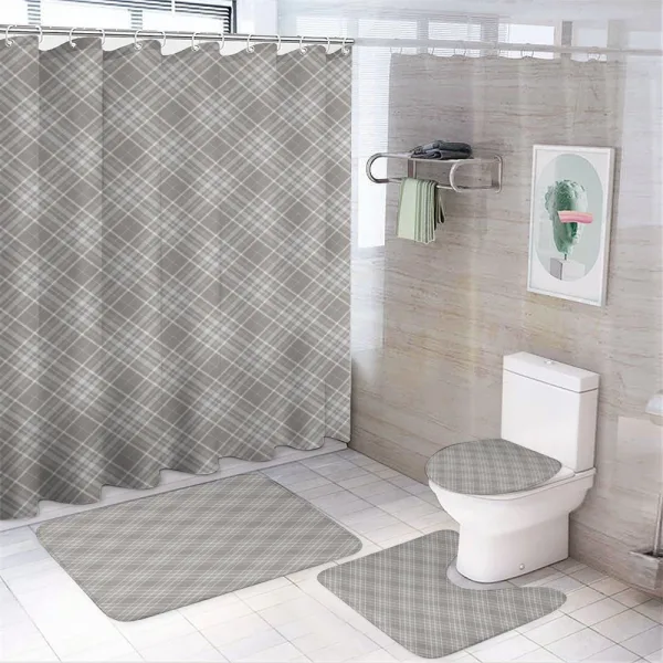 Plaid Design Vintage Feels on a shower curtain