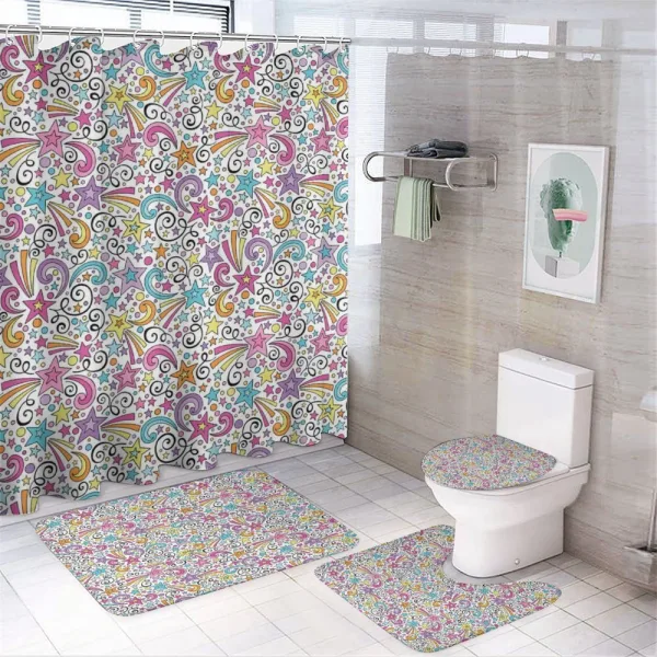 Stars and Stripes Happy on a shower curtain