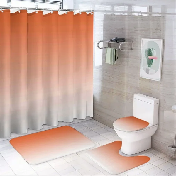 Sunset in Hot Desert on a shower curtain