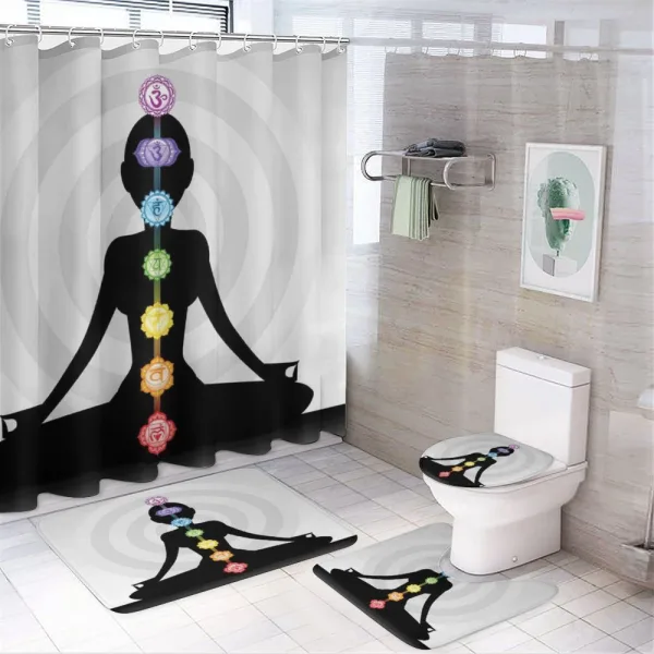 Yoga Concentric Circle on a shower curtain