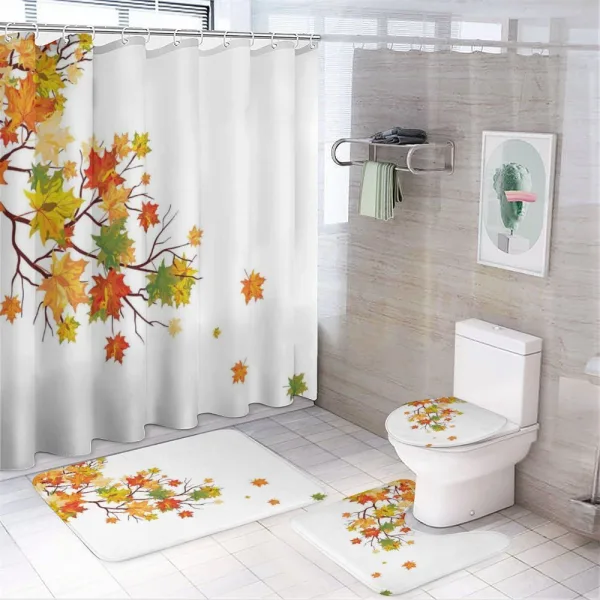 Autumn Foliage Maple Leaf on a shower curtain