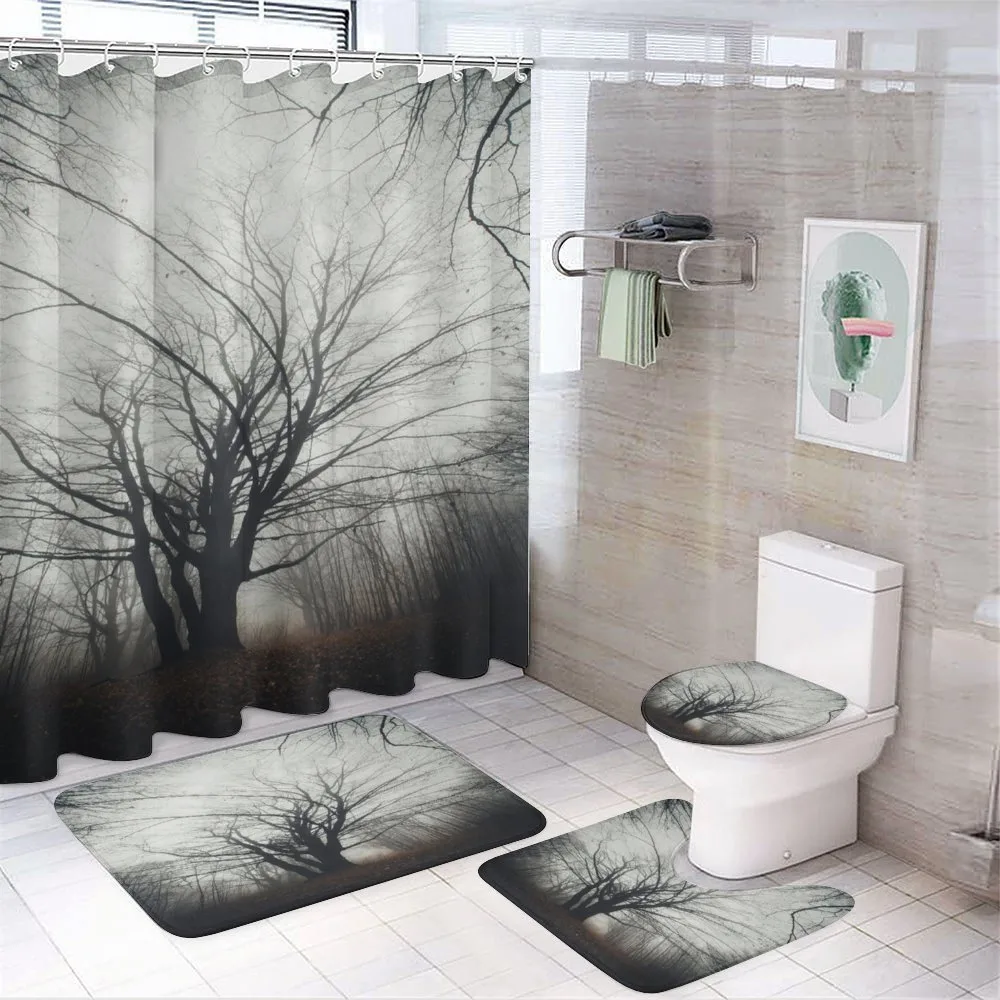 Autumn Tree in Fog Dark — Your design