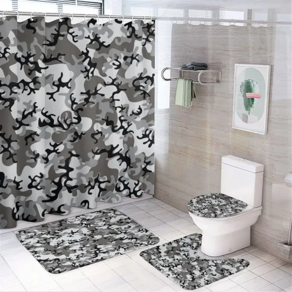 Camouflage Concept on a shower curtain