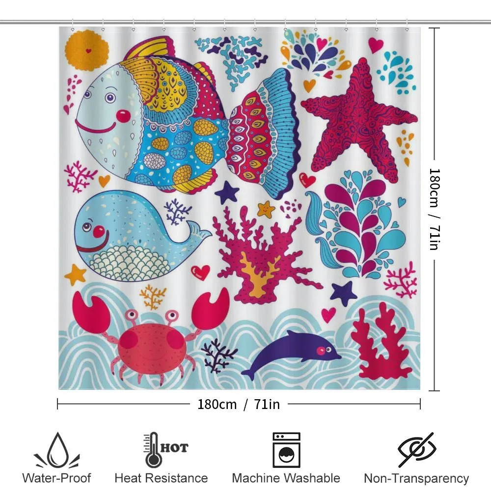 Cartoon Marine Ocean Life — Detail 2