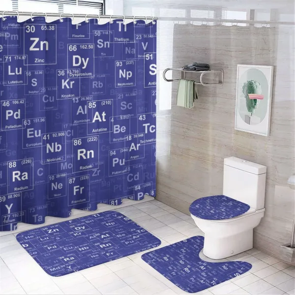 Chemistry Theme on a shower curtain
