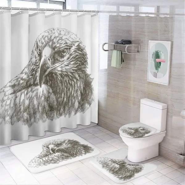 Eagle Wildlife Art on a shower curtain