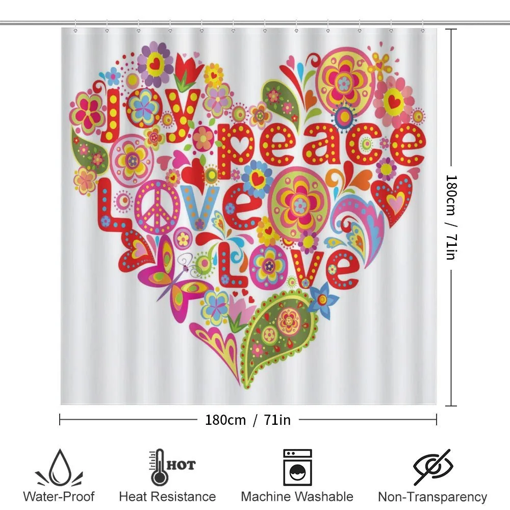 Hippie Floral Heart Sign — Detail 2