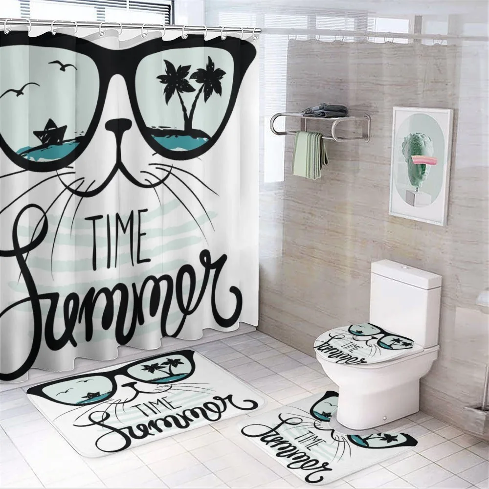 Hipster Cat with Palms — Your design