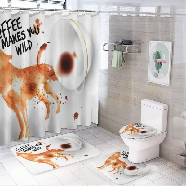 Howling Wolf on a shower curtain