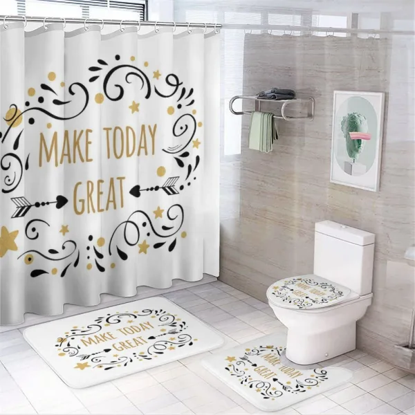 Make Today Text Stars on a shower curtain