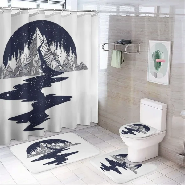 Mountain River on a shower curtain