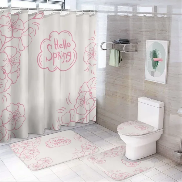 Oriental Foliage on a shower curtain